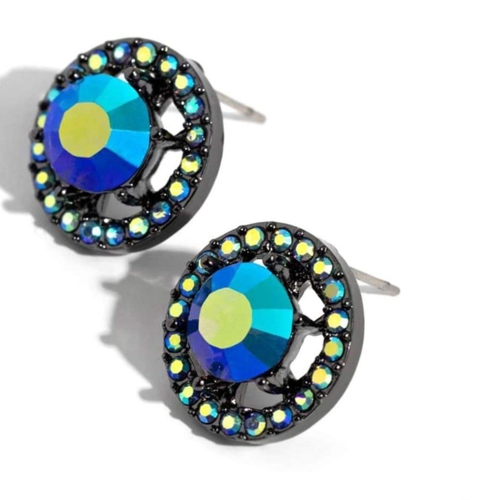 Paparazzi Blue Stone Earrings with Cosmic Design Dynamic Dominance Fashion Jewel